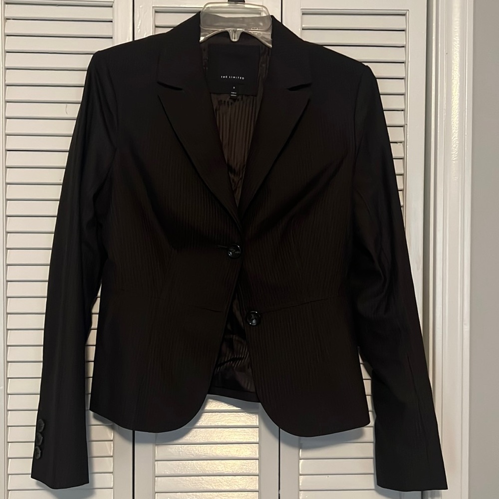 The Limited blazer, size 8.  Brown with pinstripes.